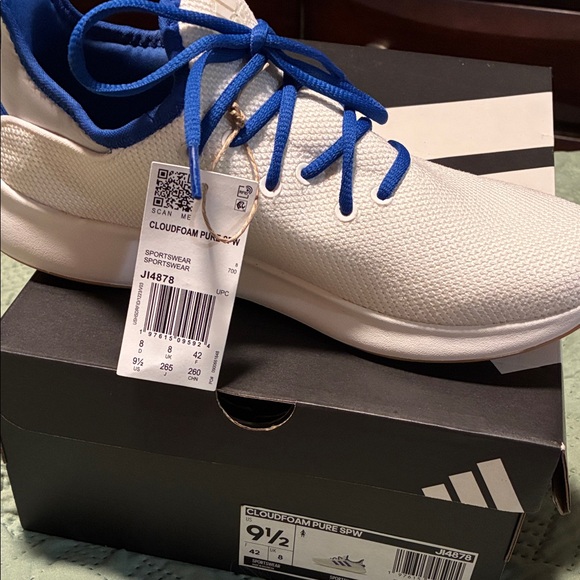Adidas Cloudfoam Pure SPW Sneakers - White and Blue - Picture 5 of 8
